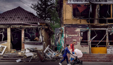 烏克蘭首都基輔北部的博羅江卡鎮，被俄軍轟炸後已近乎全毀。(攝影／安培淂)